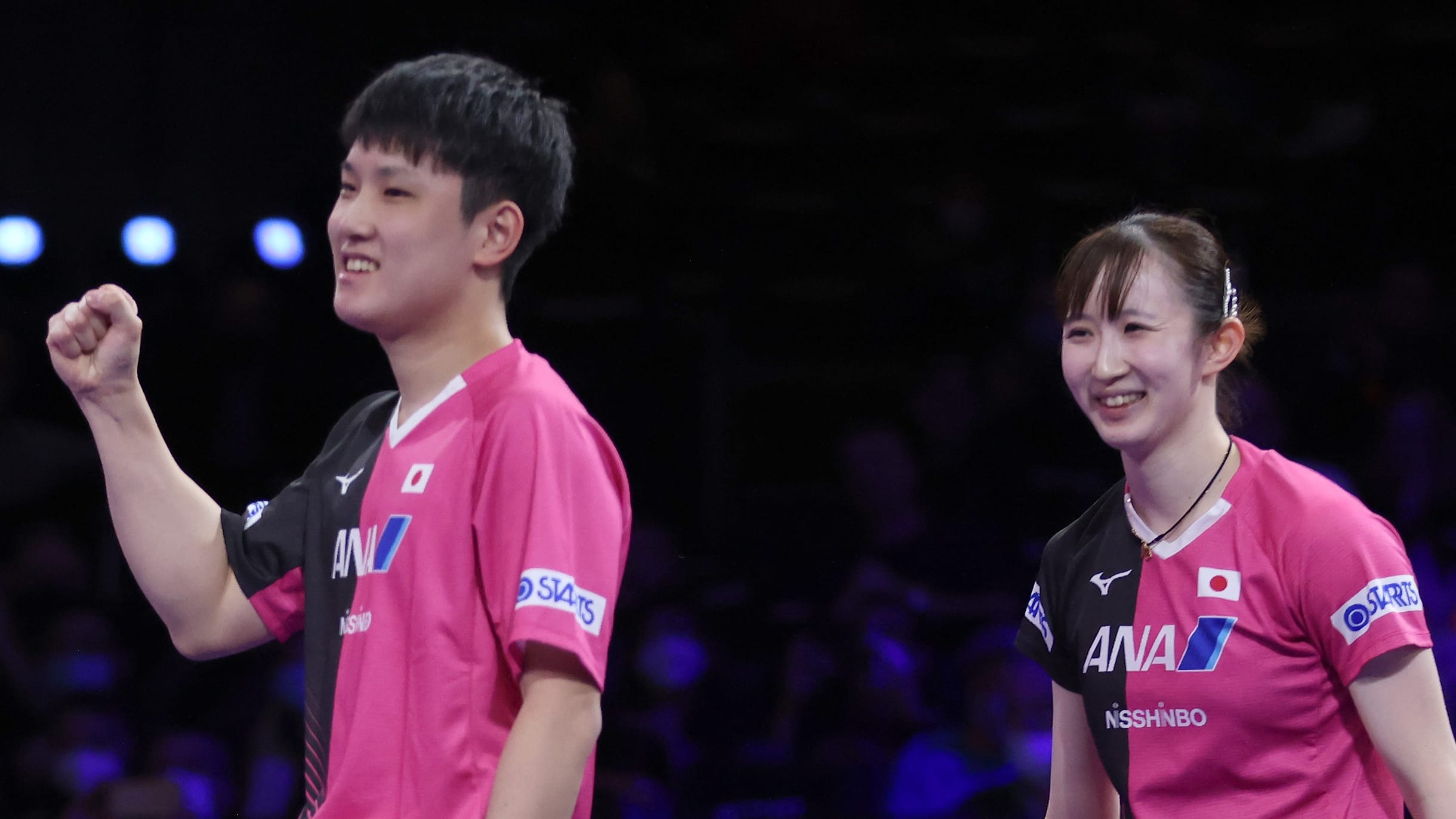 張本智和／早田ひなが混合ダブルス2連覇達成…6戦で落としたゲームは一