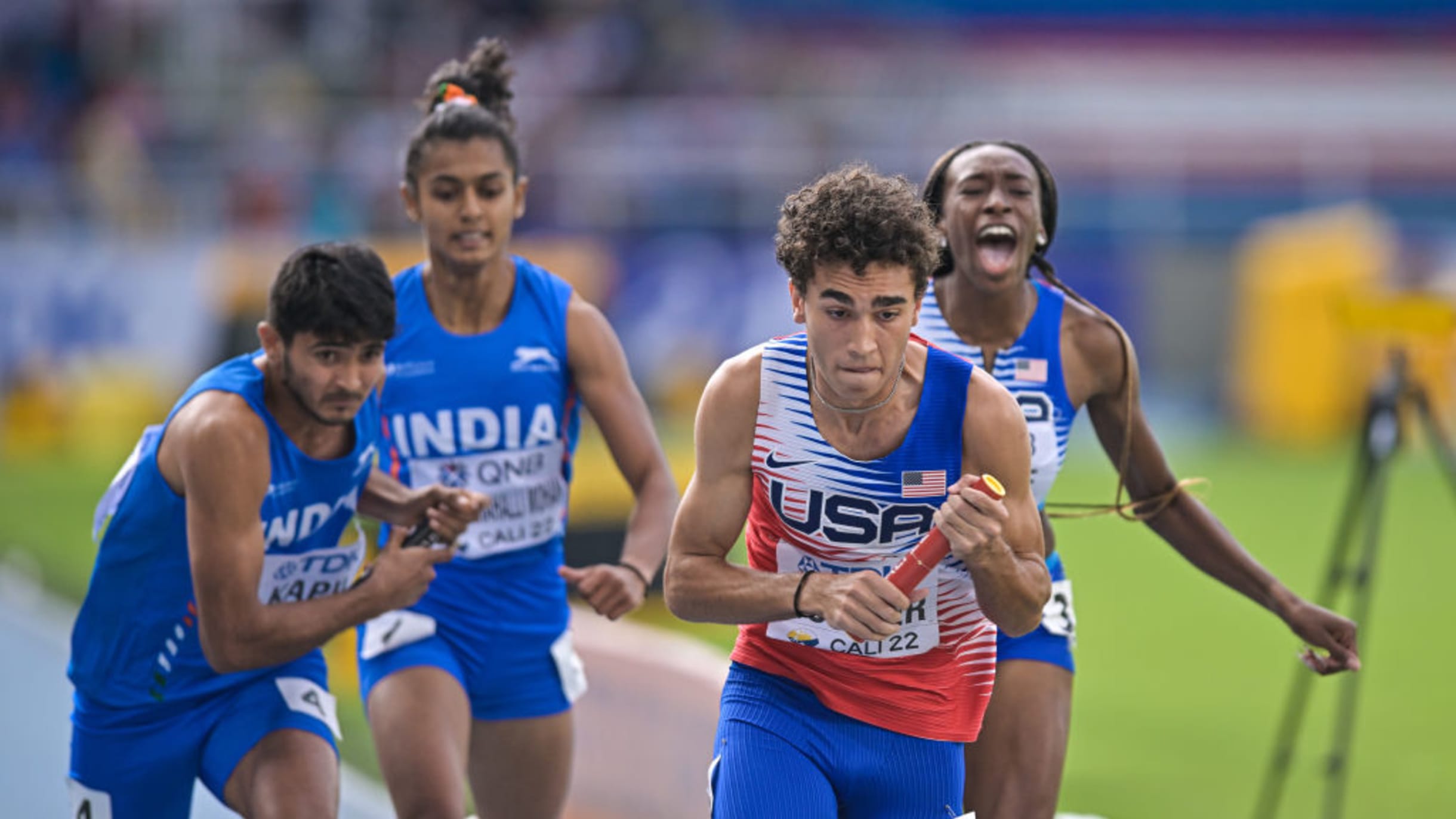 World Athletics U20 Championships 2022 Indias mixed 4x400m relay team wins silver medal