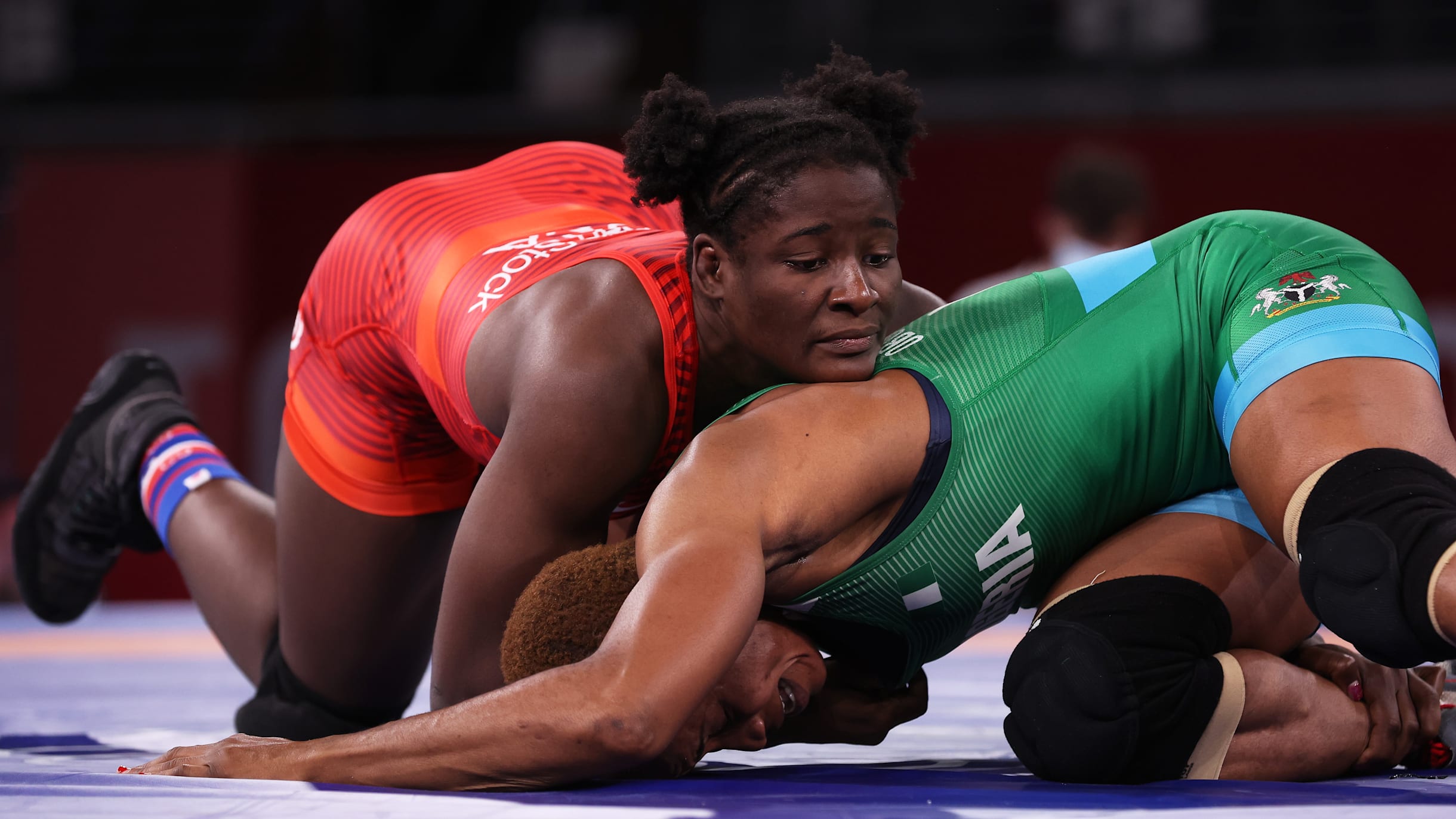 Black Woman Mixed Wrestling