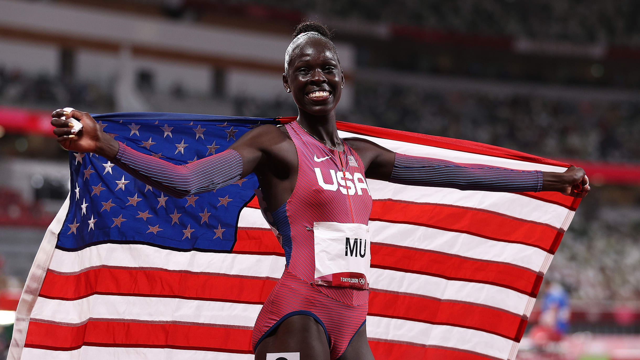 Athing Mu Shines in Bedazzled Blue Spikes - 2023 World Athletics