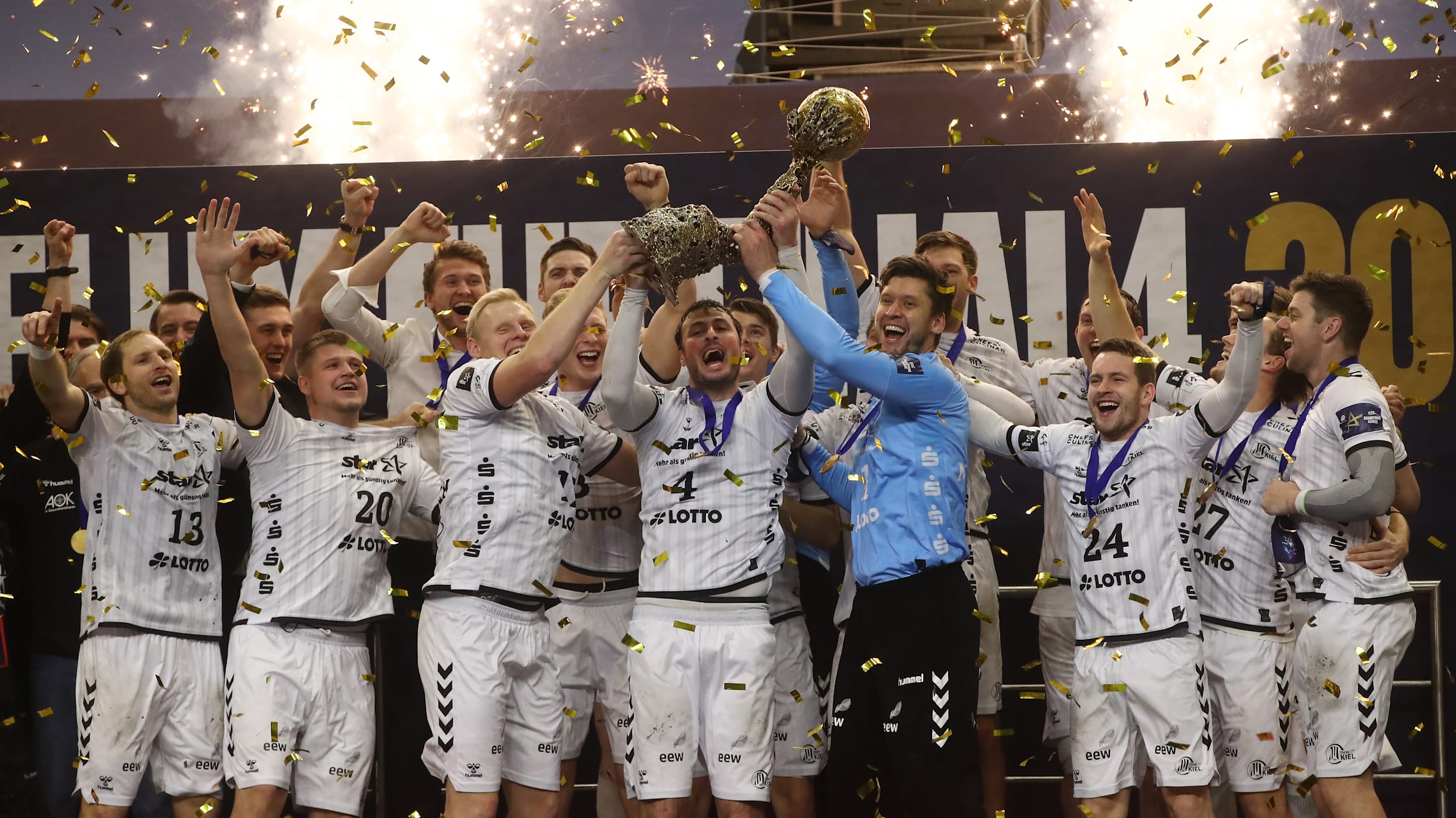 Handball THW Kiel beat Barcelona to win 2019-20 EHF Champions League