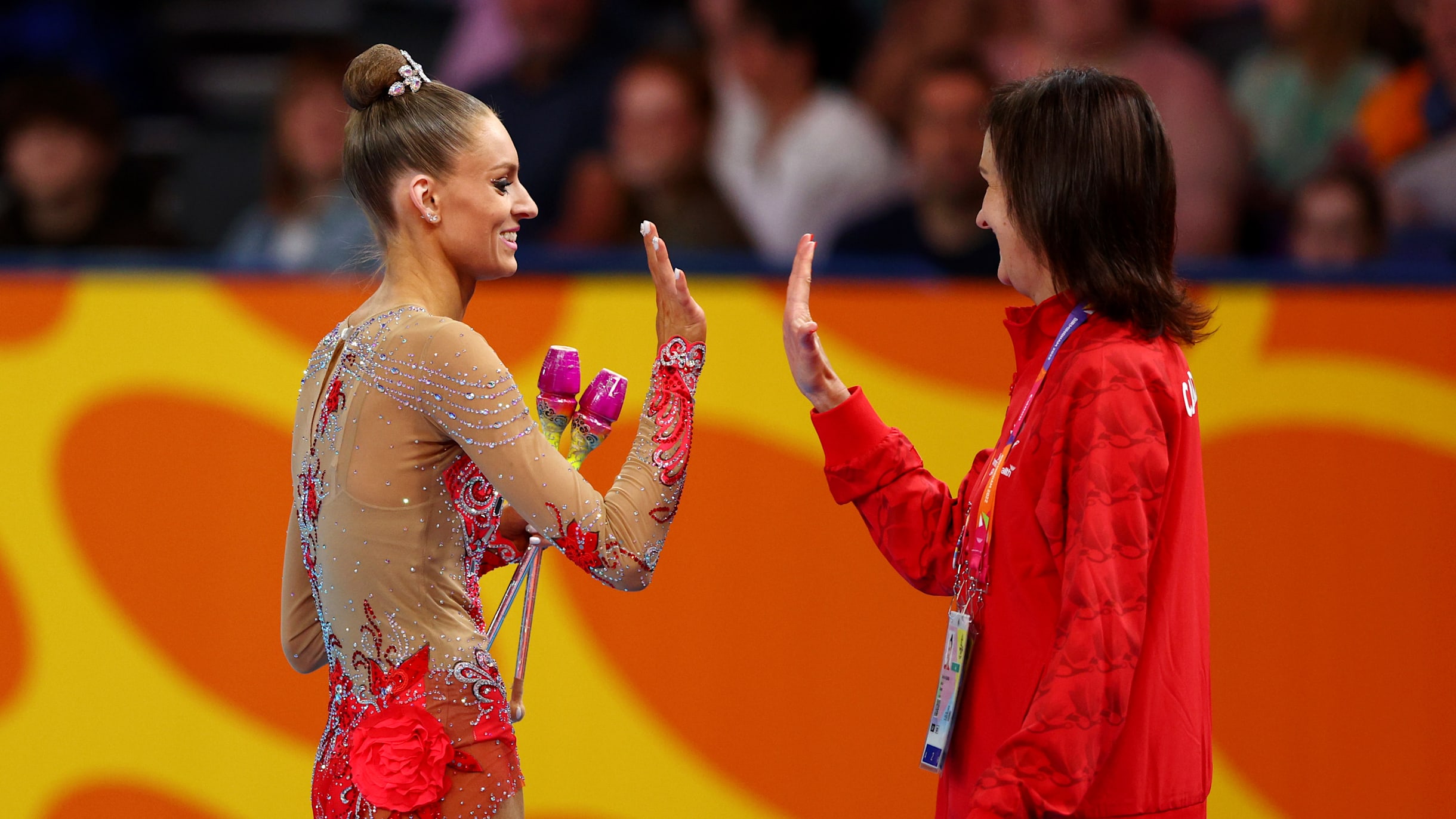 Carmel Kallemaa wins silver medal in rhythmic gymnastics clubs final at  Commonwealth Games