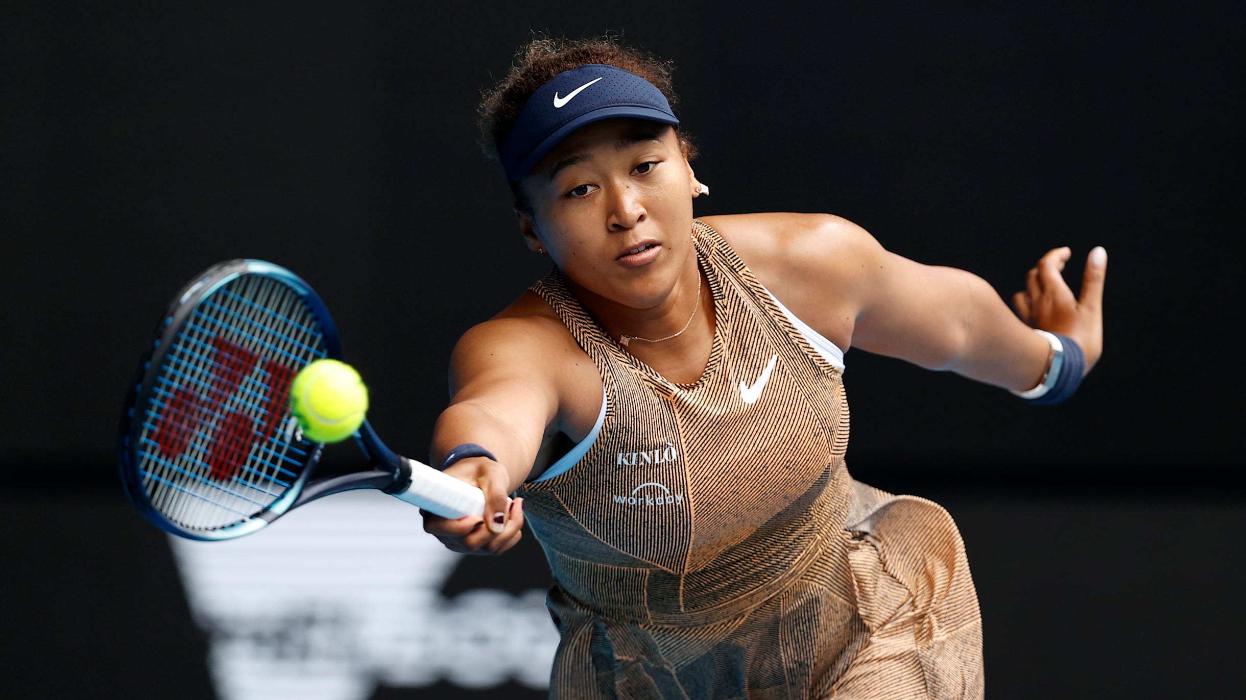 Naomi Osaka's family watch the game of Naomi Osaka during the