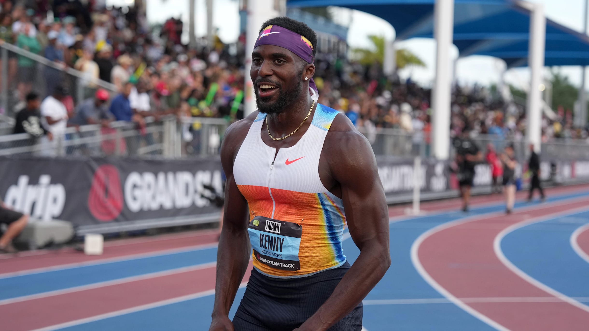 Grand Slam Track Miami 2025: Kenny Bednarek cruises to 200m world