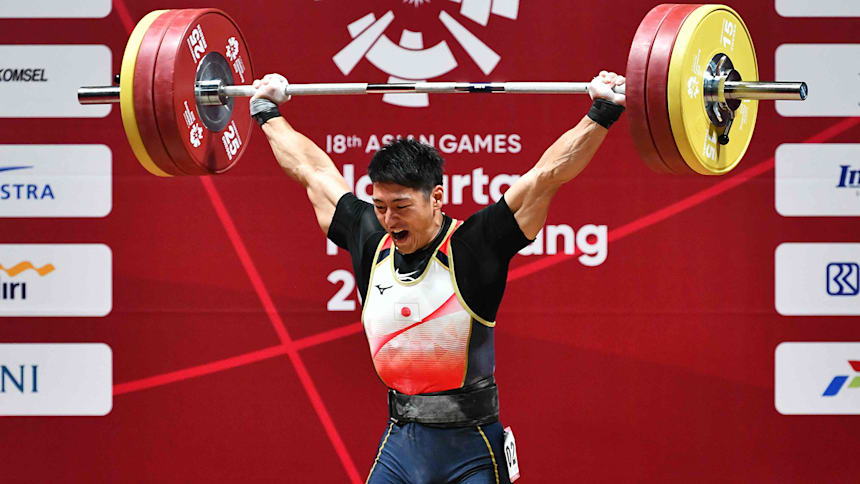 ウエイトリフティング・アジア選手権5日目、男子89kg級の山本