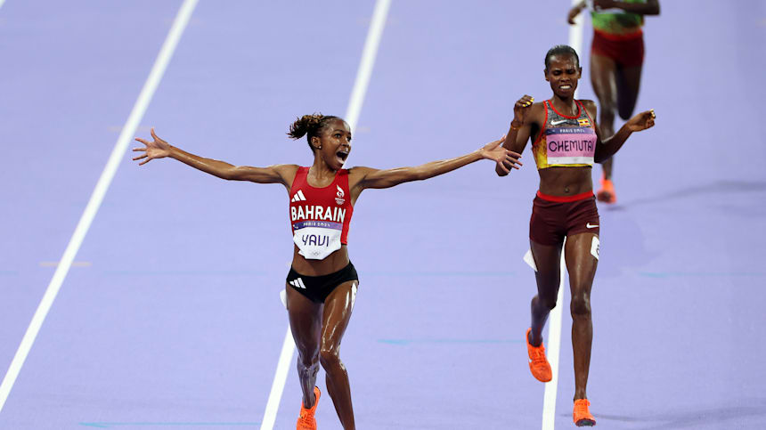 Paris 2024 athletics: Bahrain's Winfred Yavi races to Olympic record for  women's 3,000m steeplechase gold