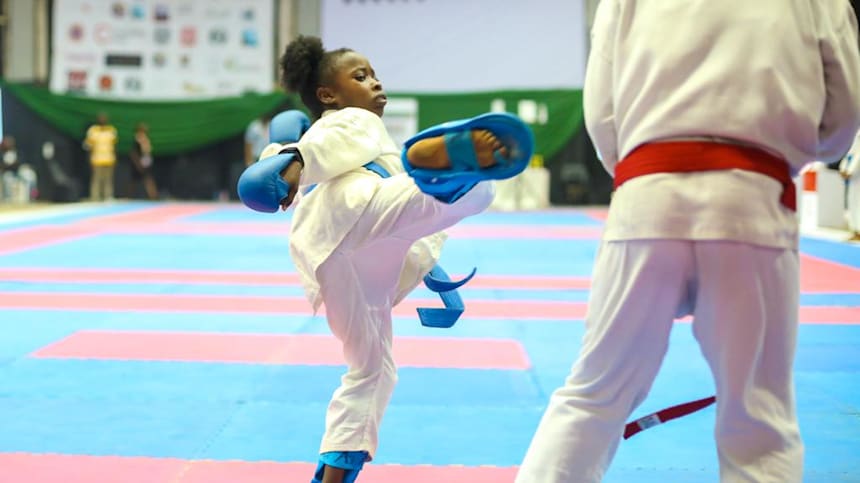 One of the girls participating at the Zainab Saleh-Open.