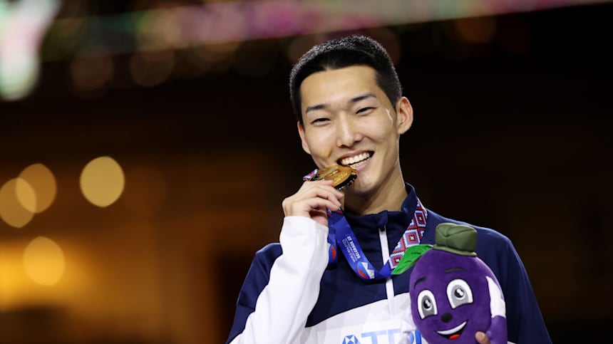 2022 세계실내육상선수권대회 남자 높이뛰기 금메달리스트 우상혁