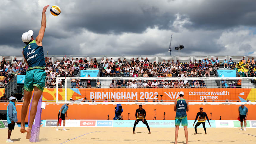 Beach volleyball team top