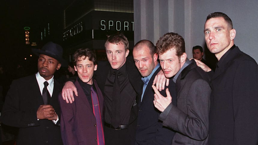 Jason Statham is third from right and Vinnie Jones extreme right.