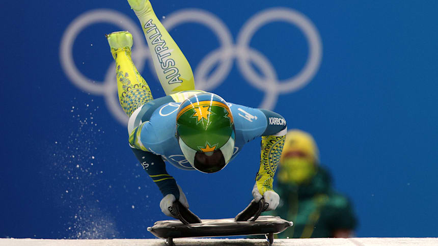 Australian skeleton racer Jaclyn Narracott home after historic