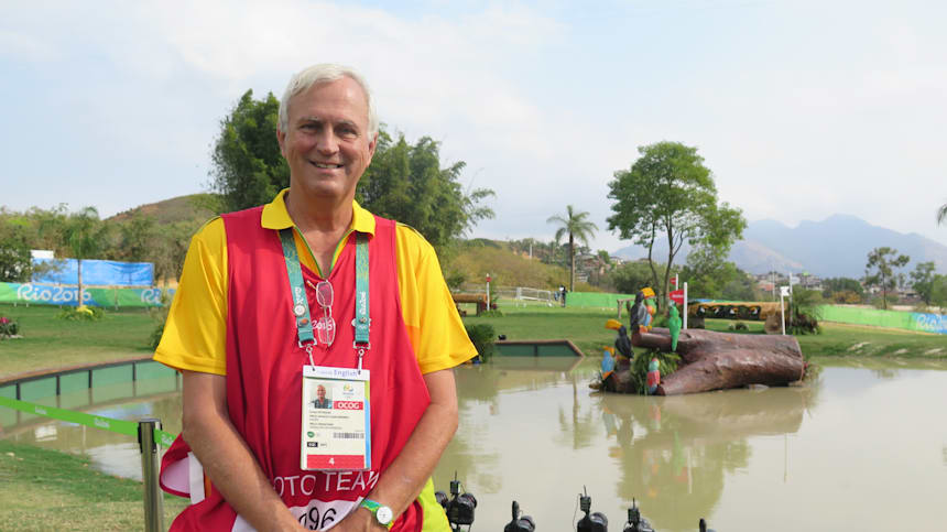 Ernest Peterson como voluntario en los Juegos Olímpicos Río 2016.