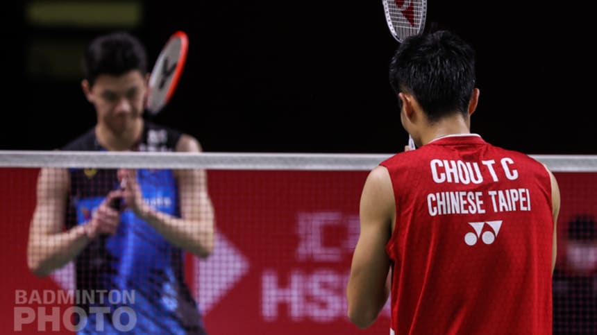 Chinese Taipei's Chou Tien Chen defeats Malaysia's Lee Zii Jia on the opening day of the World Tour Finals