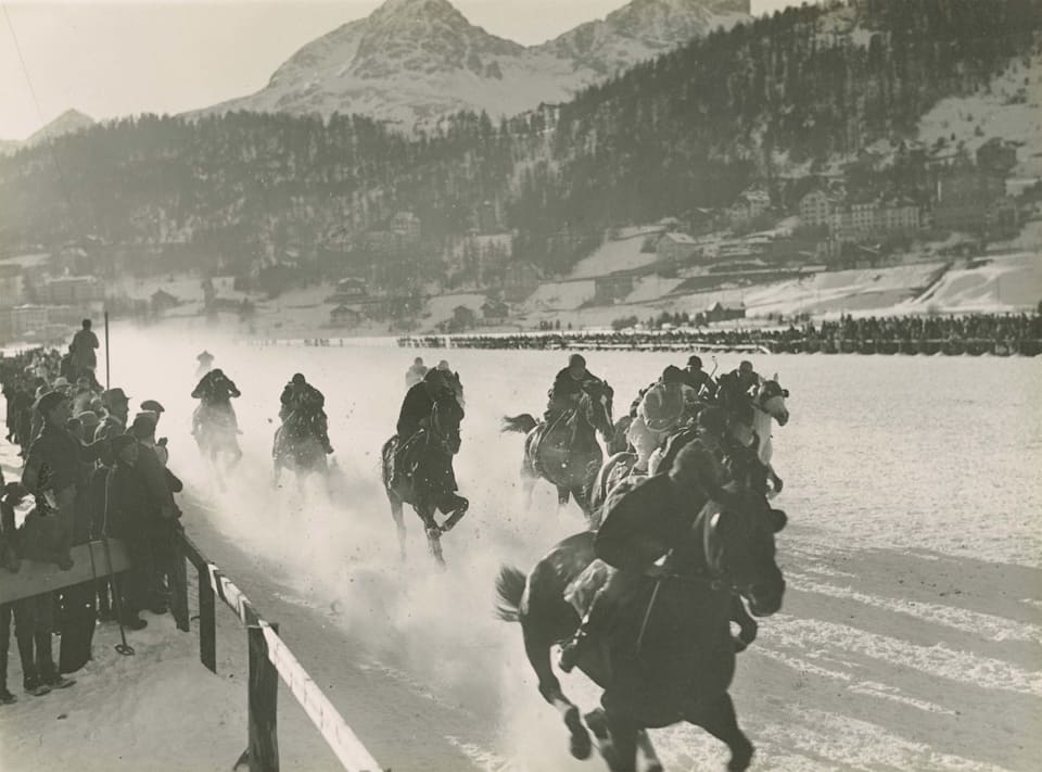  1928 / IOC - St. Moritz 1928 - Horses on ice
