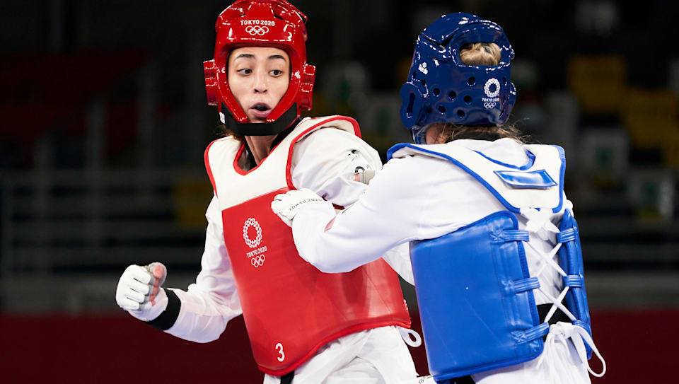 Olympic refugee team competing in taekwondo at Tokyo 2020