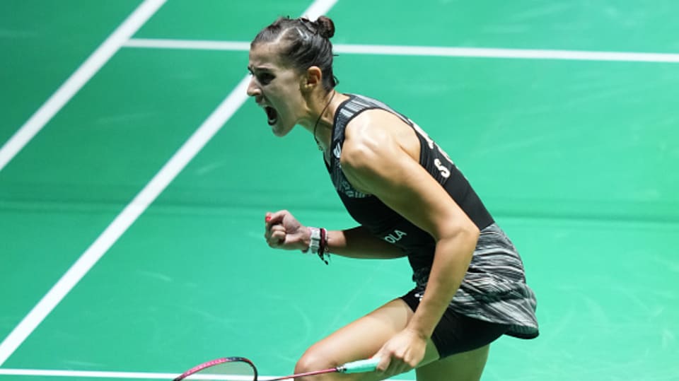 Badminton Indonesia Masters 2023 Carolina Marin and Jonatan Christie