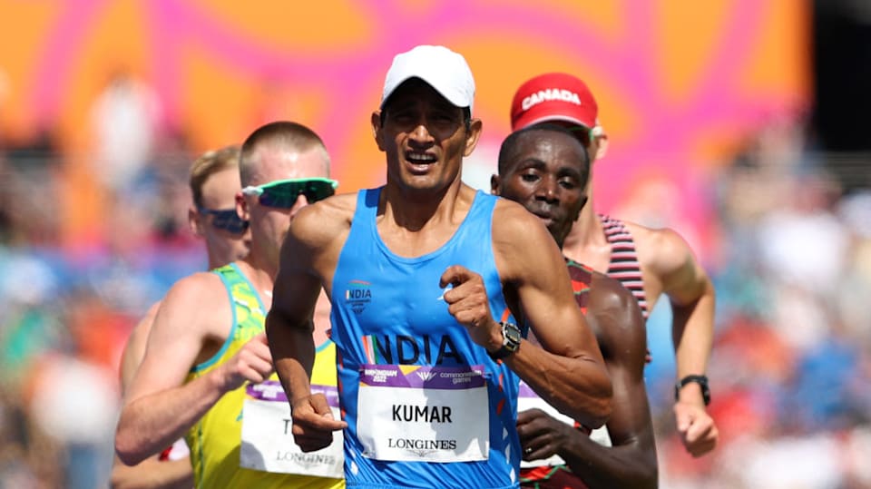 India's Sandeep Kumar wins men's ,m bronze medal at