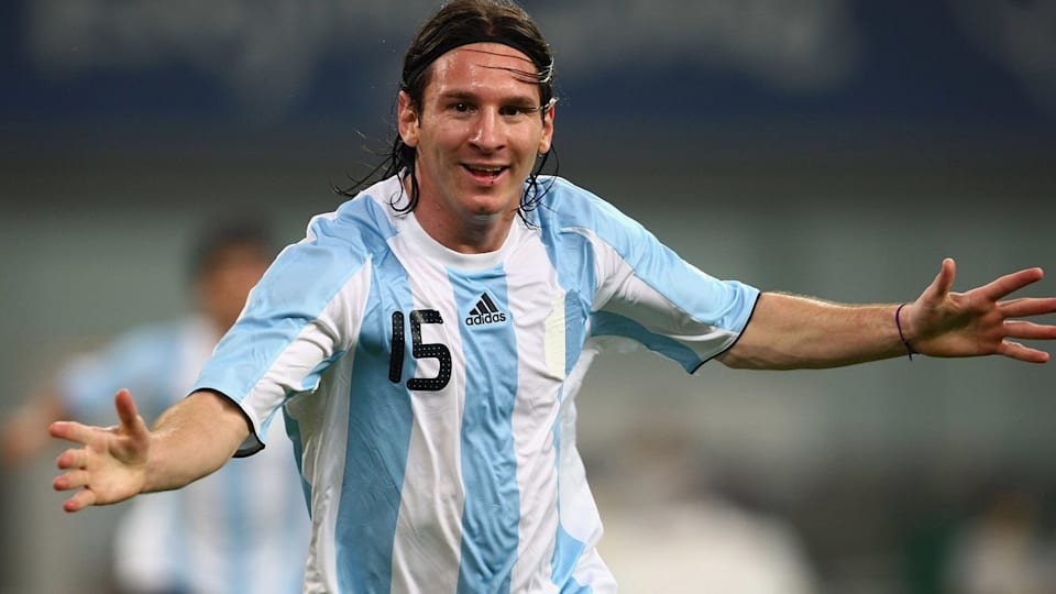 Lionel messi first jersey best sale number