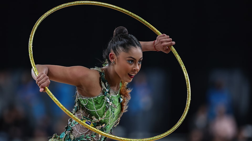 Santiago 2023 Brazil's Barbara Domingos wins firstever rhythmic Pan
