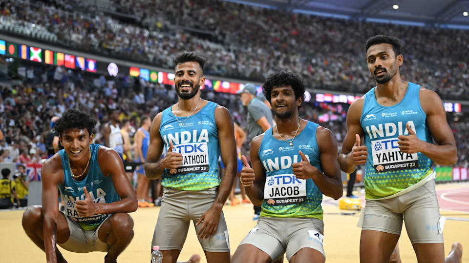 World Athletics Championships 2023 Indian men’s 4x400m relay team sets new Asian record to