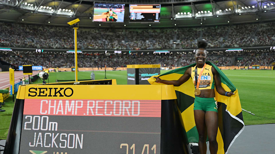 World Athletics Championships 2023 Shericka Jackson clocks second