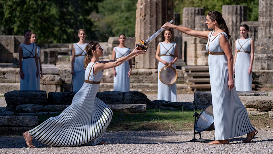 Olympic flame for Beijing 2022 lit in Ancient Olympia 