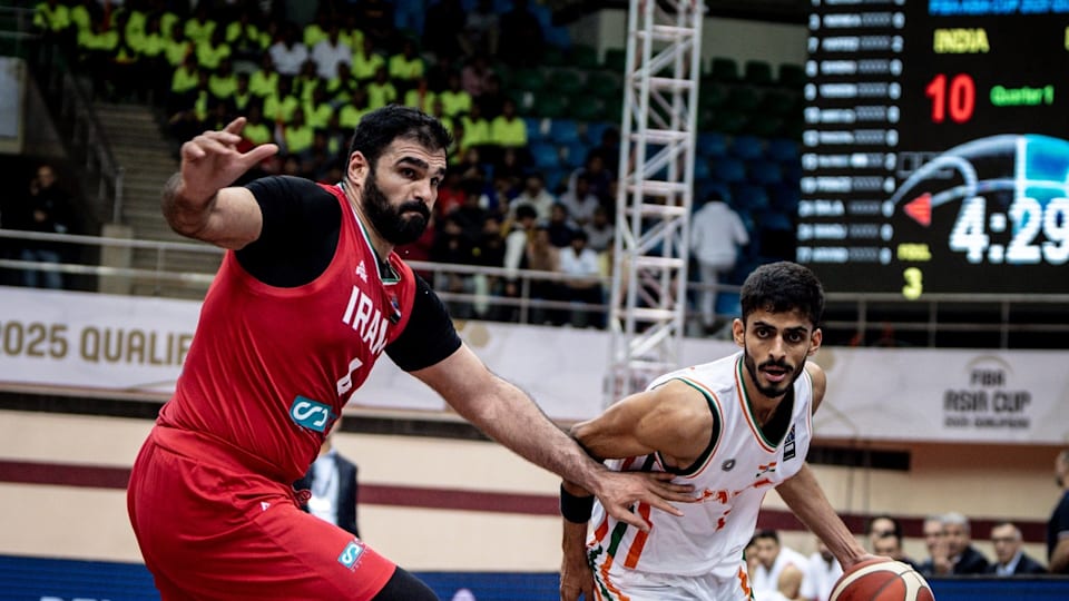 Indian basketball team in action.