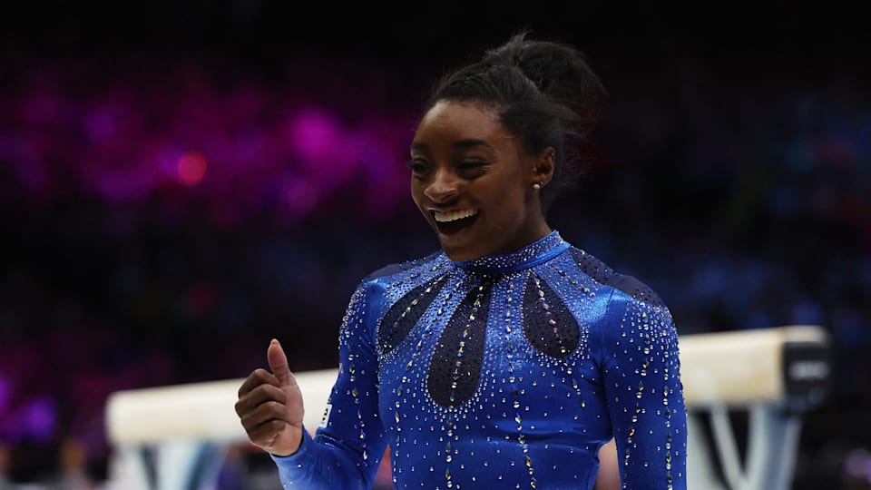 Simone Biles crowned all-around world champion for a record sixth time, Gymnastics