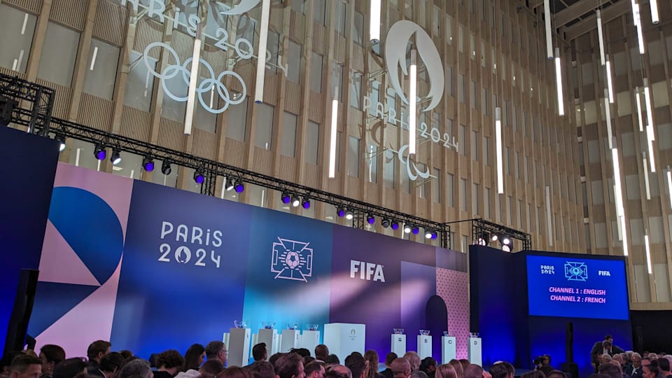 The Paris 2024 Football draw at the Paris 2024 Headquarters in Saint Denis
