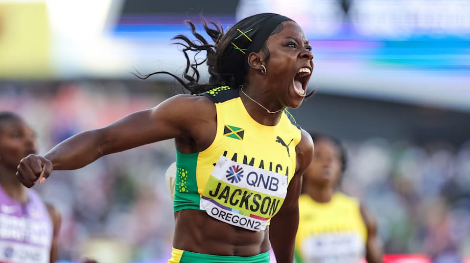 Jamaican National Championships 2025 Shericka Jackson clocks world