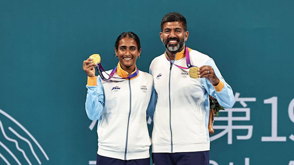India’s Rohan Bopanna and Rutuja Bhosale won the mixed doubles gold medal at the Asian Games 2023 tennis tournament in Hangzhou.