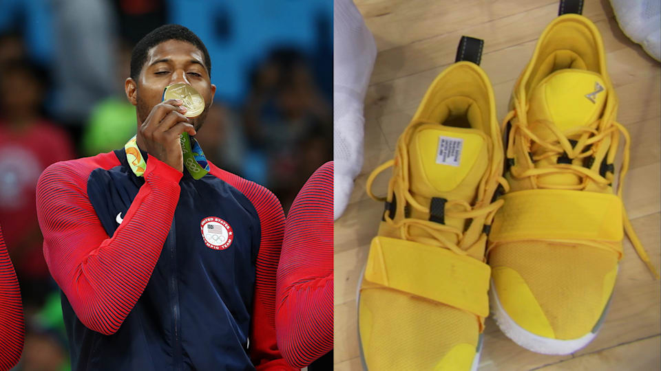 Paul george yellow shoes top