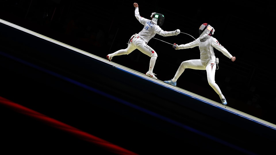 オリンピックアメリカフェンシングピンバッジ