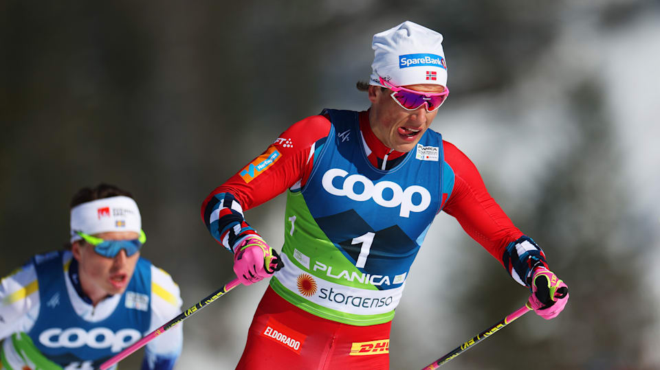 Johannes Klaebo of Norway competes at the FIS Nordic World Ski Championships Planica, Slovenia.