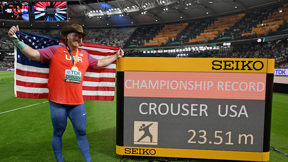 World Athletics Championships 2023: Ryan Crouser wins men's shot put world  title at track and field worlds