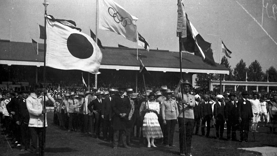 Un projet de drapeau olympique dessiné par Coubertin aux enchères