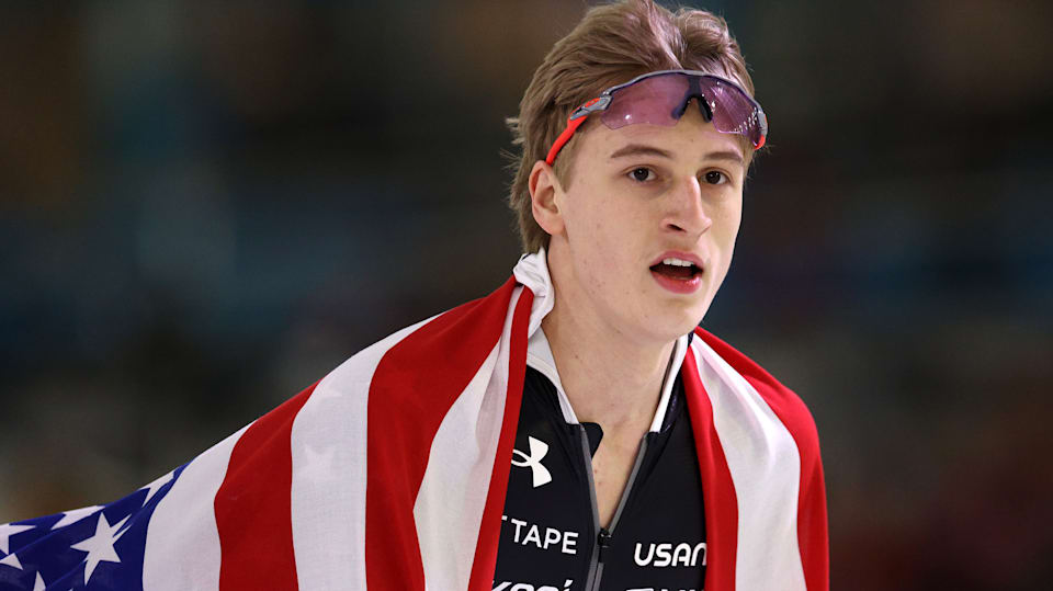 Jordan Stolz feeling "pretty good all around" ahead of the 2024 World