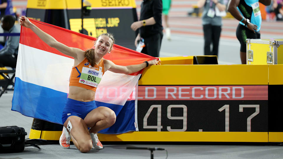 Femke Bol breaks 400m world indoor record 49.17  World Athletics Indoor  Championships Glasgow 24 