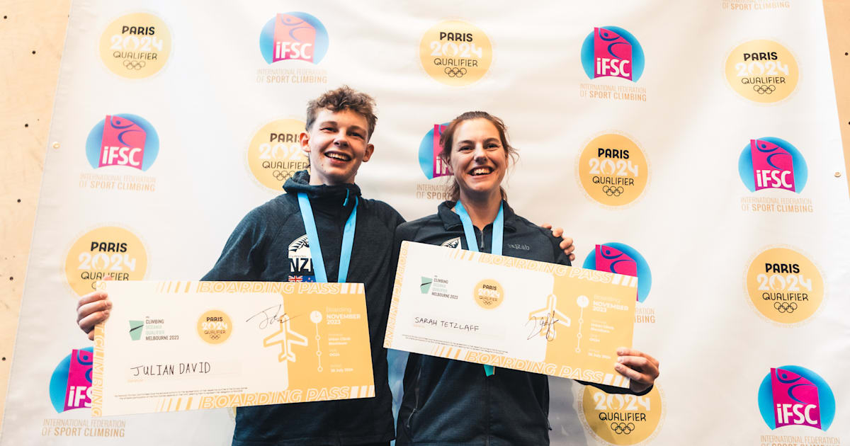 Oceania Sport Climbing Olympic Qualifier New Zealand duo Tetzlaff and