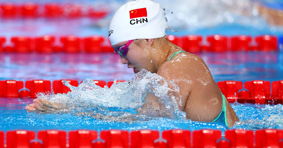 World Aquatics Championships 2024 Tang Qiantang wins women's 100m