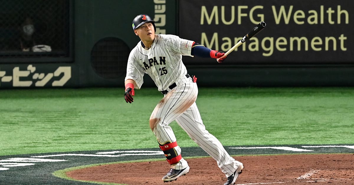 岡本和真が23年WBCイタリア戦で実際に打った二塁打ボール/大谷翔平・山本由伸 b7sjoxsd4pbtpae1cmup