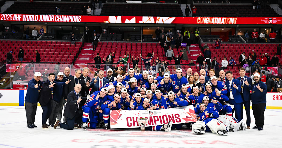 Team USA captures back-to-back world junior ice hockey titles with a 4-3 win over Finland in 2025 final – results