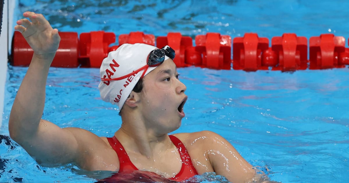 Margaret MacNeil storms to win women’s 100m butterfly gold