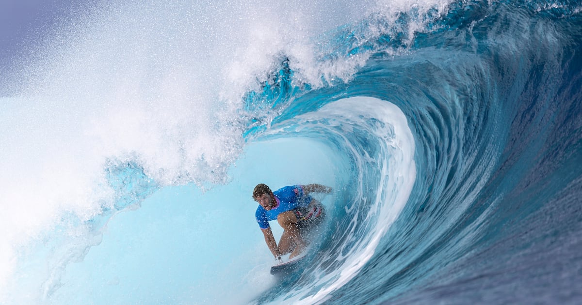 Surfing: USA’s John John Florence leads eight men advancing from round one at Teahupo’o Olympic venue