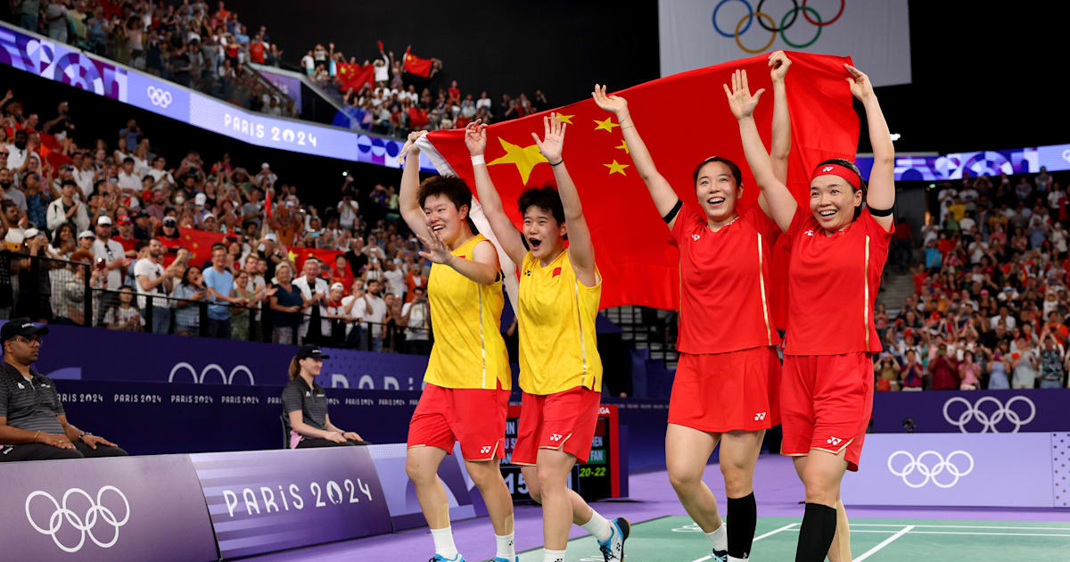 Paris 2024 badminton: All results; Cheng/Jia add gold medal to silver from Tokyo 2020