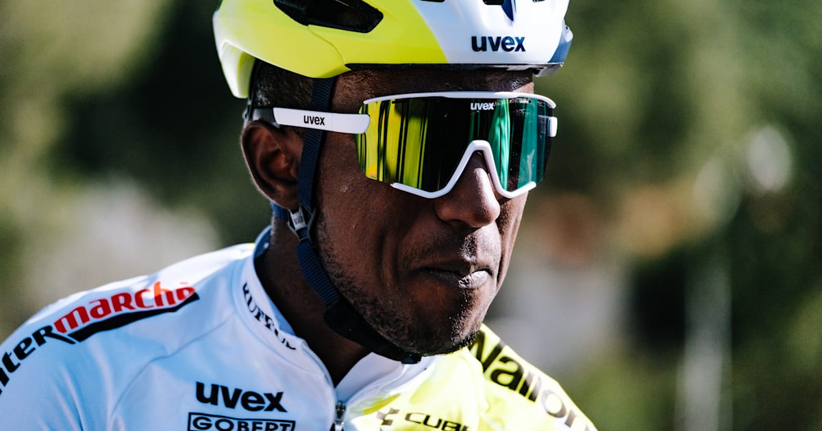 Cycling history-maker Biniam Girmay: 