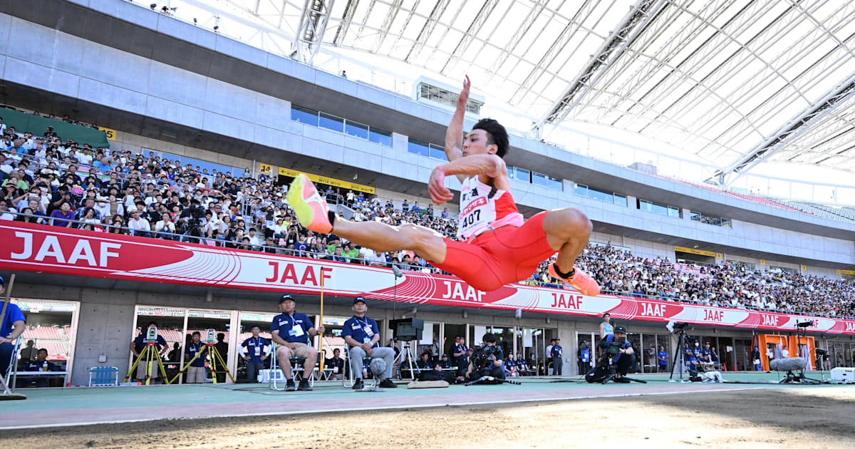 男子走幅跳の橋岡優輝がパリ2024内定、田中希実は女子5000mも制し2冠丨日本陸上競技選手権2024