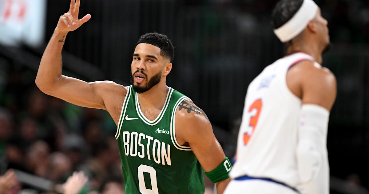 Celtics pummel Knicks to open NBA season; LeBron, Bronny James play together to make history