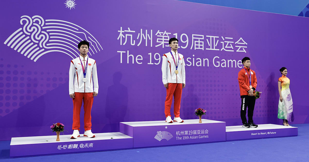 杭州亚运会跳水：杨昊斩获男子个人10米台金牌，中国跳水队10金完美收官！