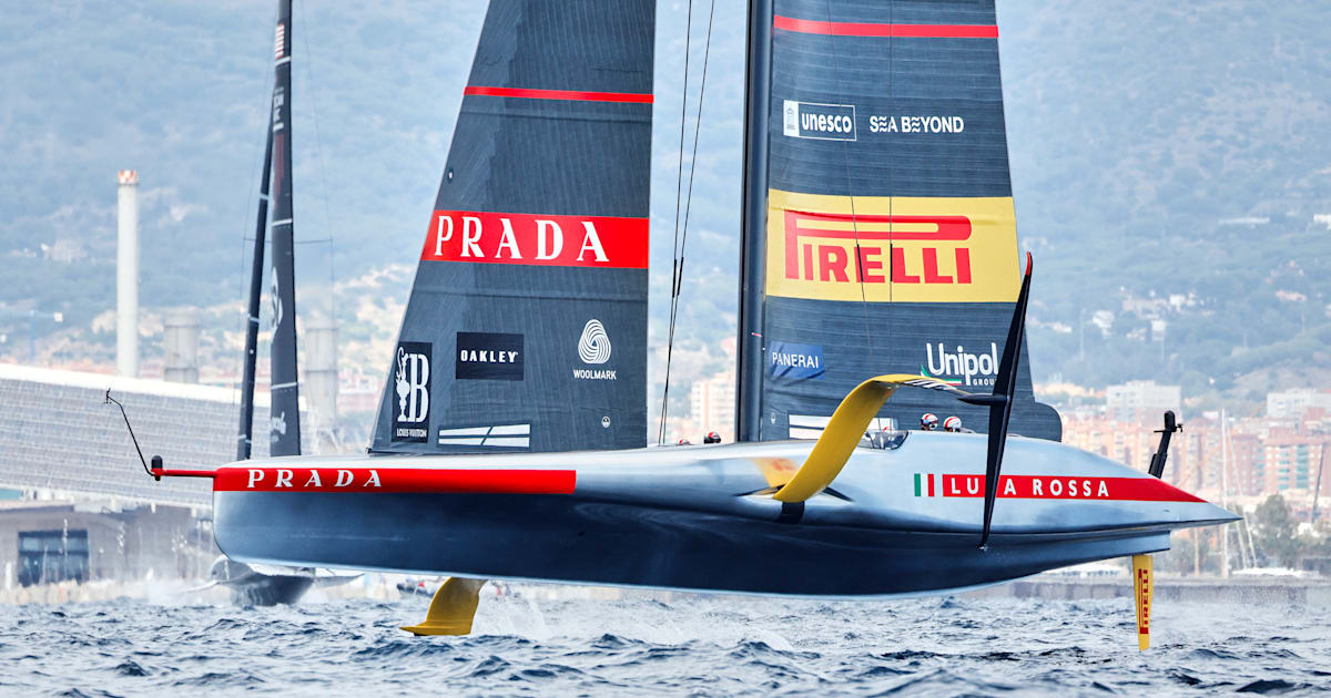 Luna Rossa in finale di Louis Vuitton Cup 2024 contro Britannia